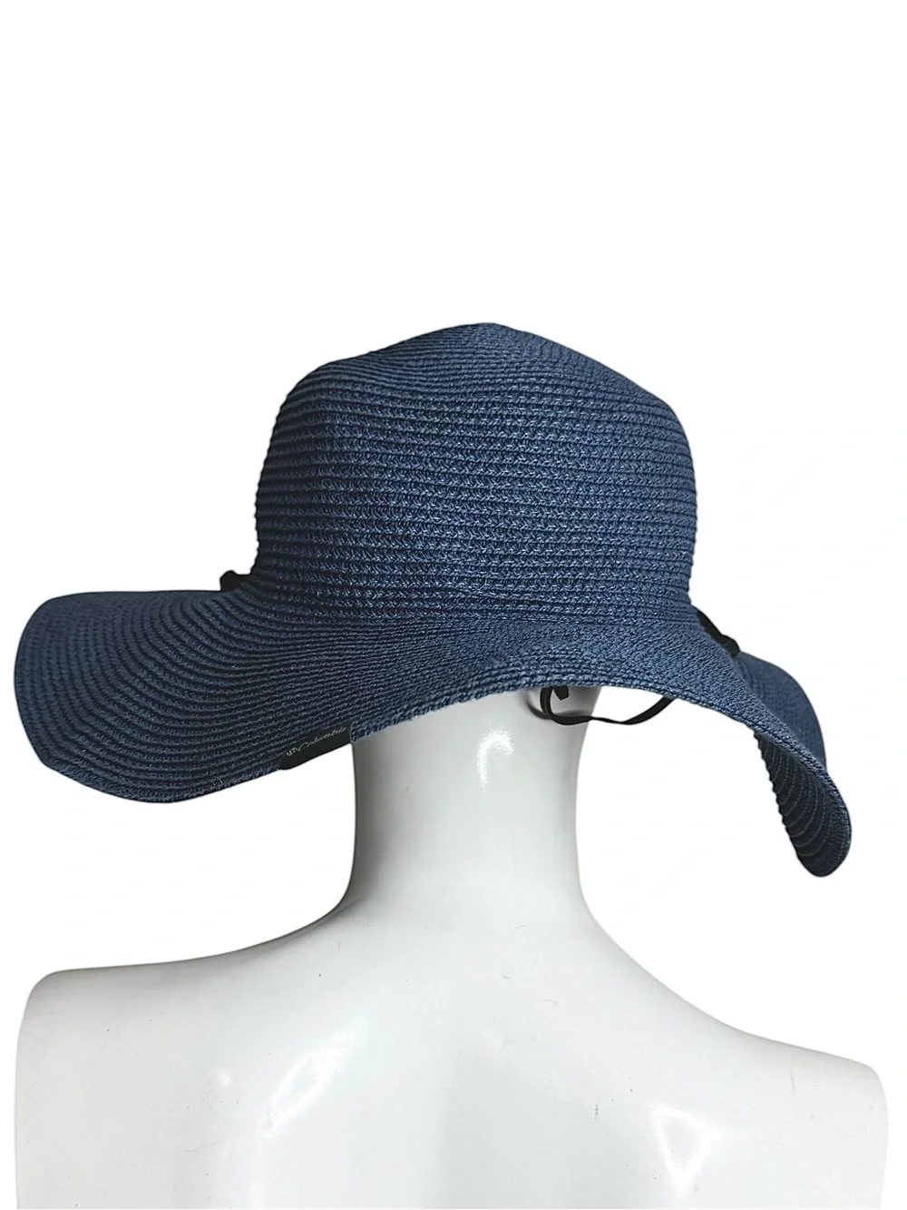 Columbia Global Adventure Packable Straw Hat Navy Blue‎ Wide Brim Floppy Sun Hat